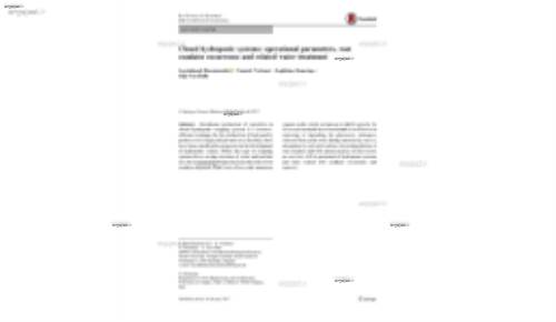 Closed hydroponic systems: operational parameters, root exudates occurrence and related water treatment